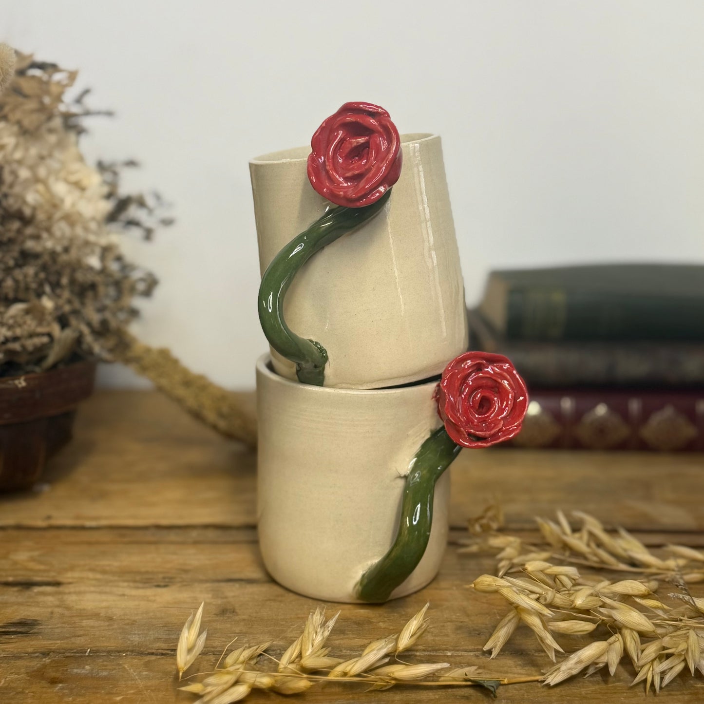 Pot fleur - Rouge